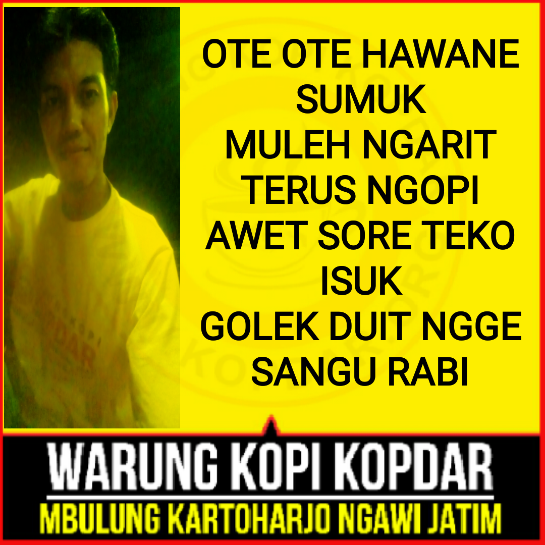 Gambar Lucu Wong Ngopi Dp Bbm Lucu