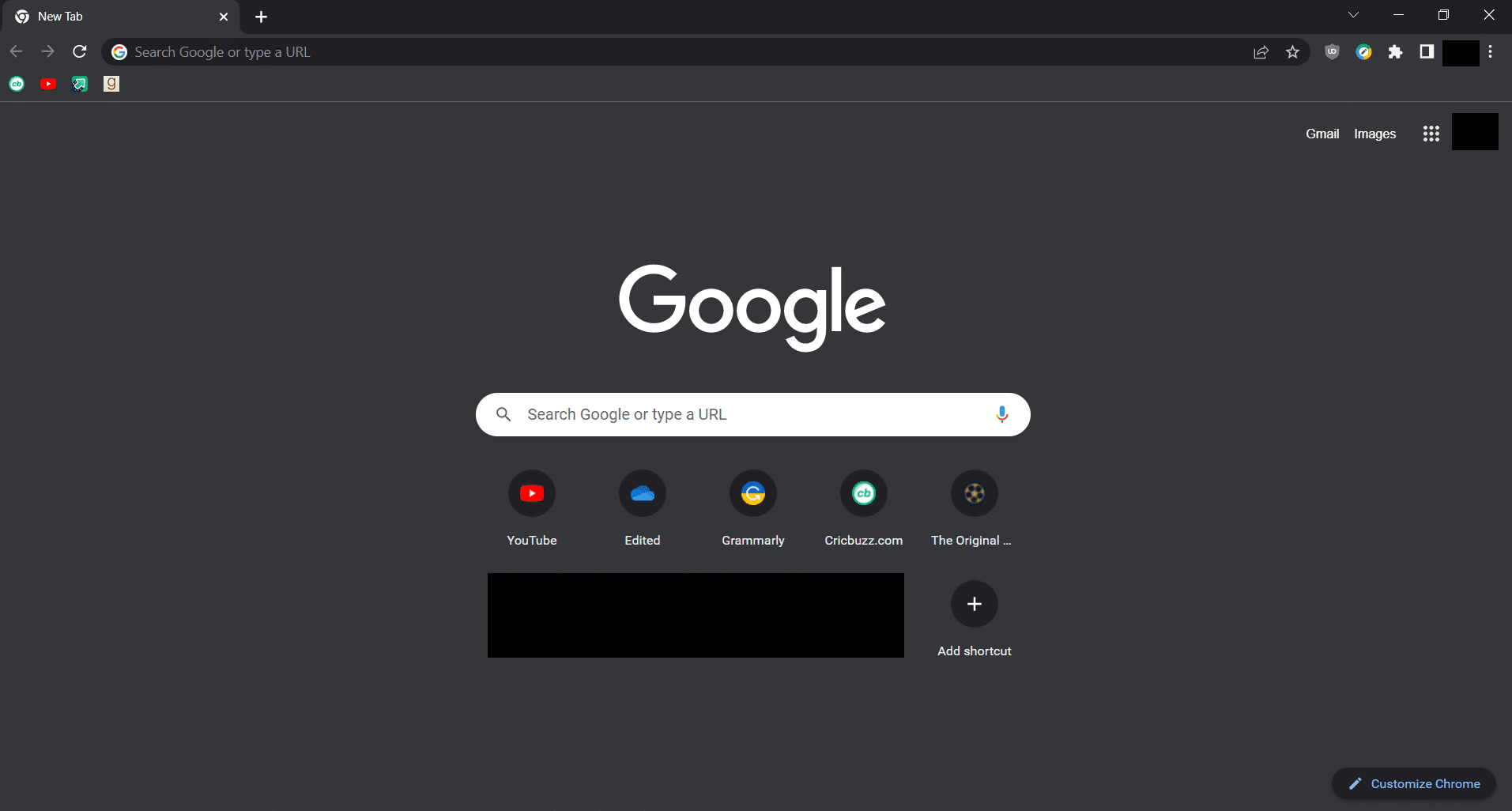 Nueva pestaña en Chrome.  Cómo eliminar los sitios más visitados en Google Chrome