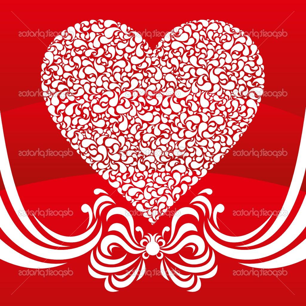 Vector abstract heart card for