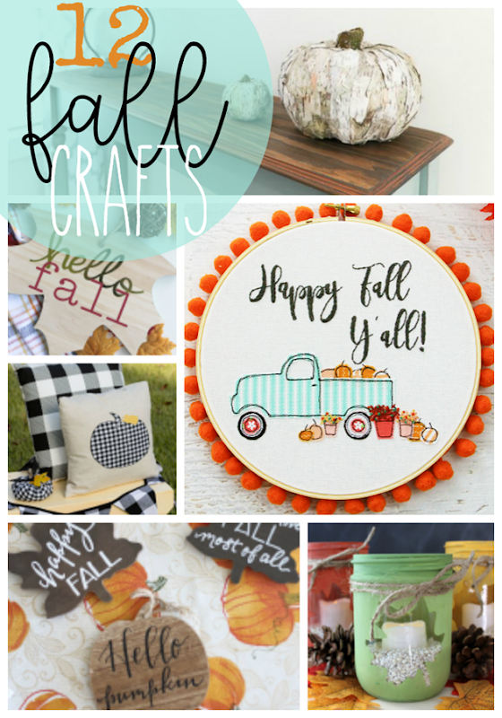 12 Fall Crafts at GingerSnapCrafts.com #crafts #fall #falldecor