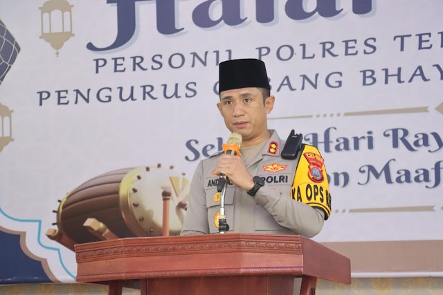 Polres Tebing Tinggi Halal Bil Halal Rayakan Idul Fitri 1445 H