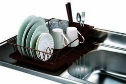  Home Basics 3-Piece Dish Drainer Set, Bronze