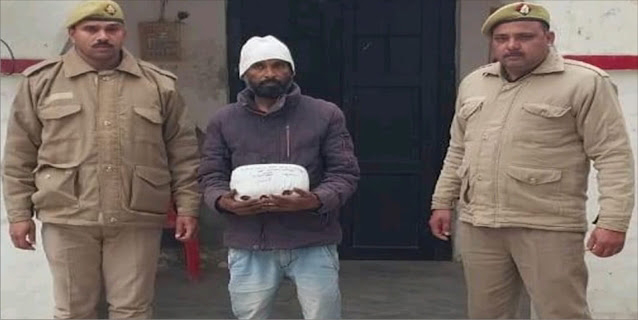 गांजा के साथ युवक को पुलिस ने किया गिरफ्तार