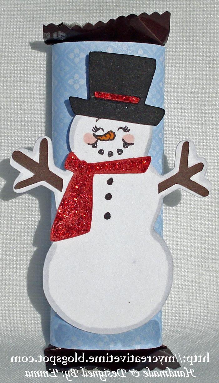 little snowman hershey bar