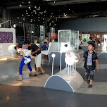 visitors at the Miraikan Museum of Emerging Science and Innovation in Odaiba, Japan 