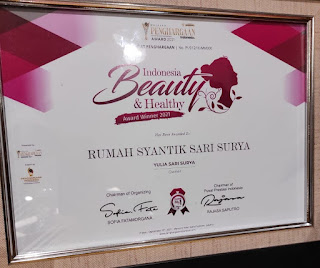 Rumah Syantik Sari Surya Meraih Penghargaan Indonesia Best Beauty & Healthy 2021