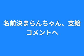 名前決まらんちゃん、支給コメントヘ