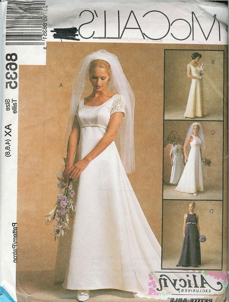 McCALLS 8635 Sewing Pattern... Misses and Petites WEDDING DRESS or