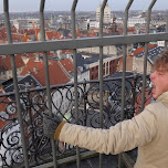 my brother being blown away by the city in Copenhagen, Denmark 