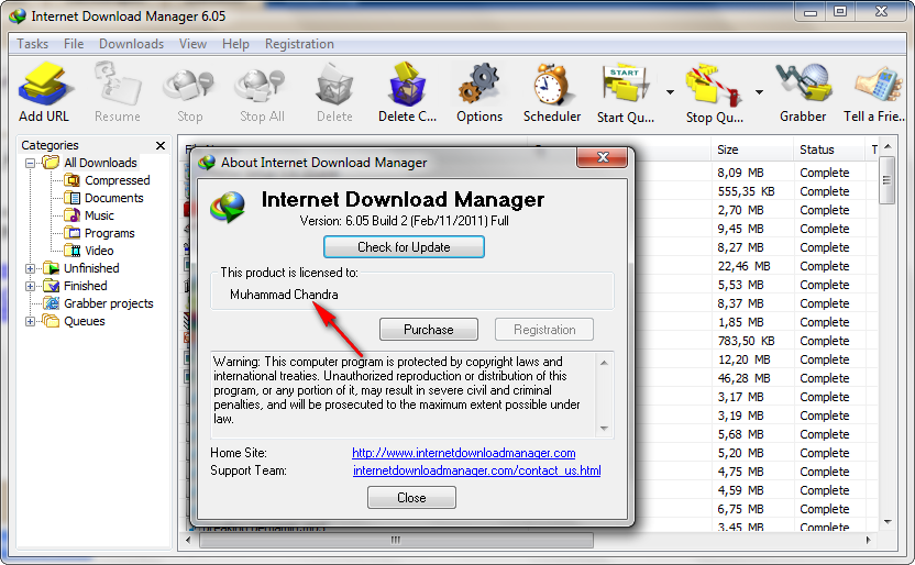 Download manager ключ