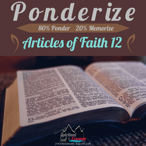 Articles of Faith 12