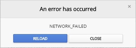 NETWORK_FAILED repareren in Chrome