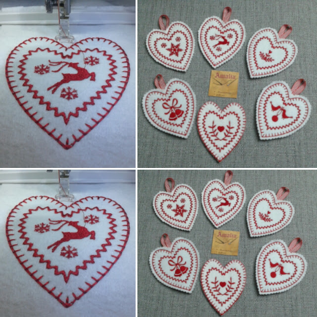 corazones bordados