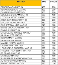 Vipul Dudhiya Sweets menu 2