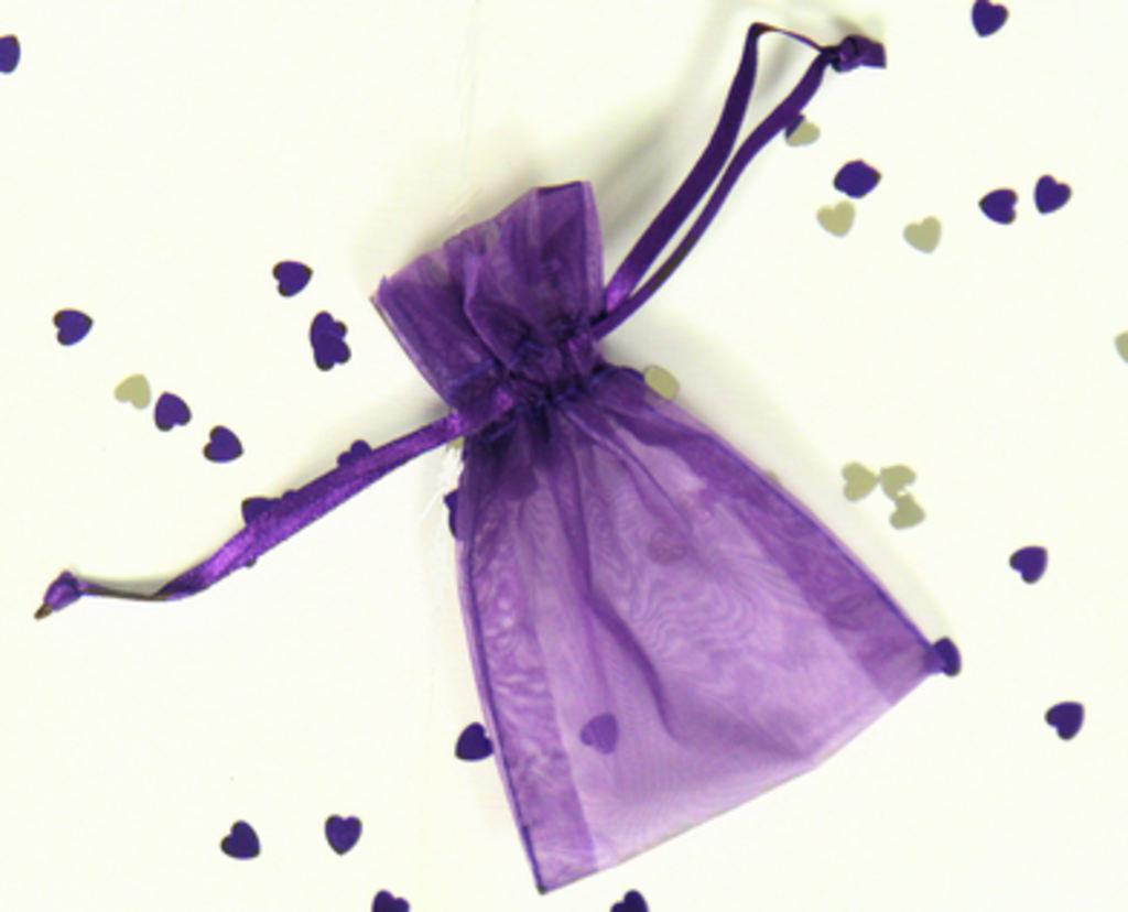 Organza Favour Bag - Plum  10 