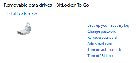 BitLockerをオフにします