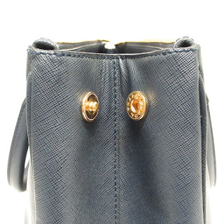 Prada Dark Blue Saffiano Leather Handbag