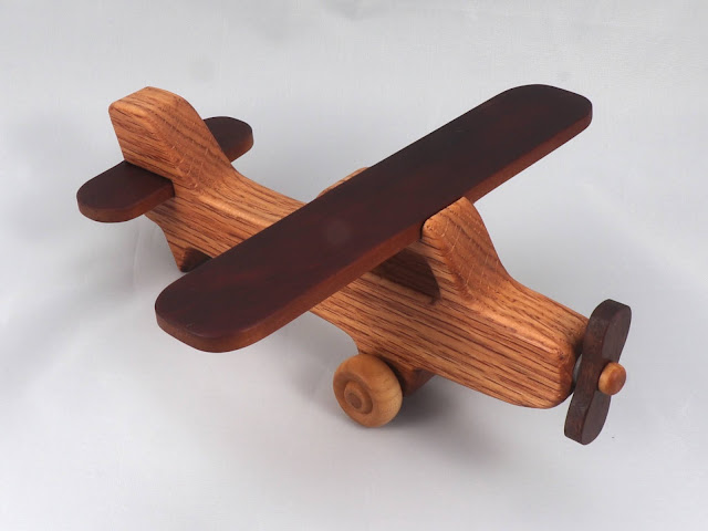 Handmade Wooden Toy Airplane Play Pals Cessna Skyhawk