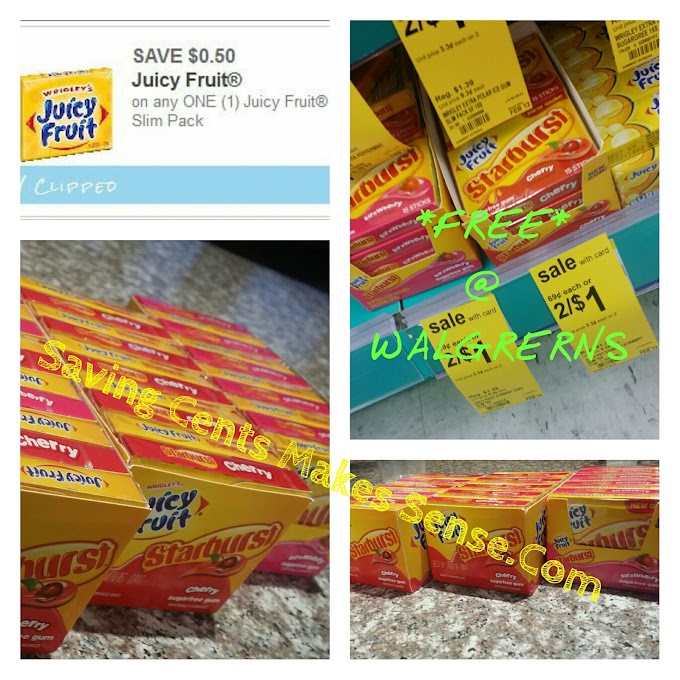 WALGREENS: FREE JUICY FRUIT GUM!