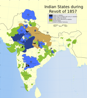 Indian States During Revolt Of 1857