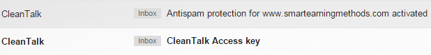 cleanTalk emails