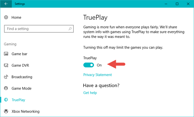 Windows 10, TruePlay