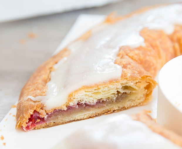 close-up photo of Raspberry Danish Kringle