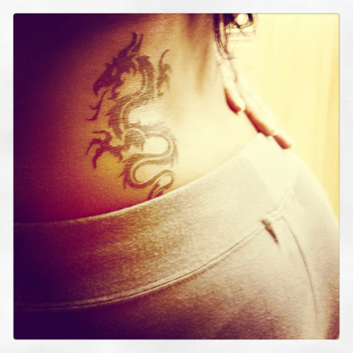 Tribal Dragon Tattoo