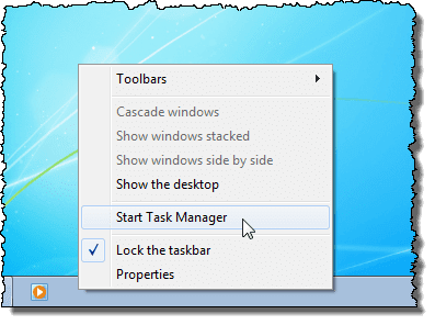 Apertura del Task Manager