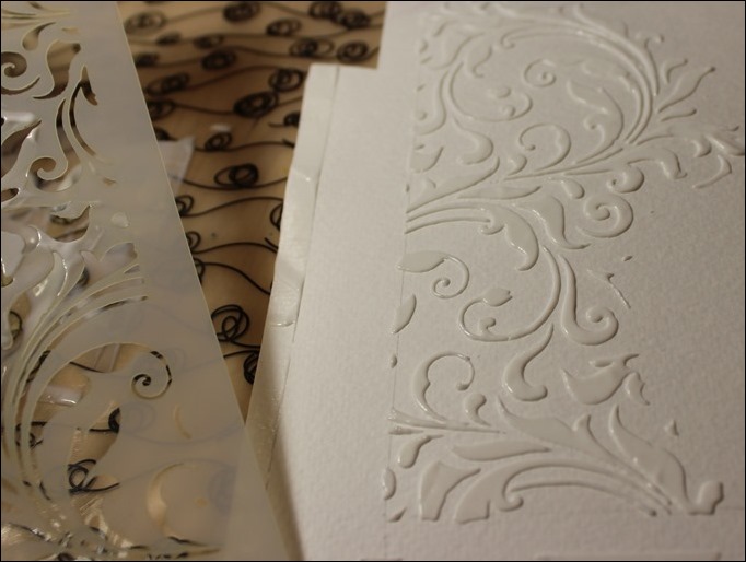 Embossing Paste Perfect Pearls Distress Ink Tim Holtz Stencil Stampin Up Love you Lots Frog Card 02