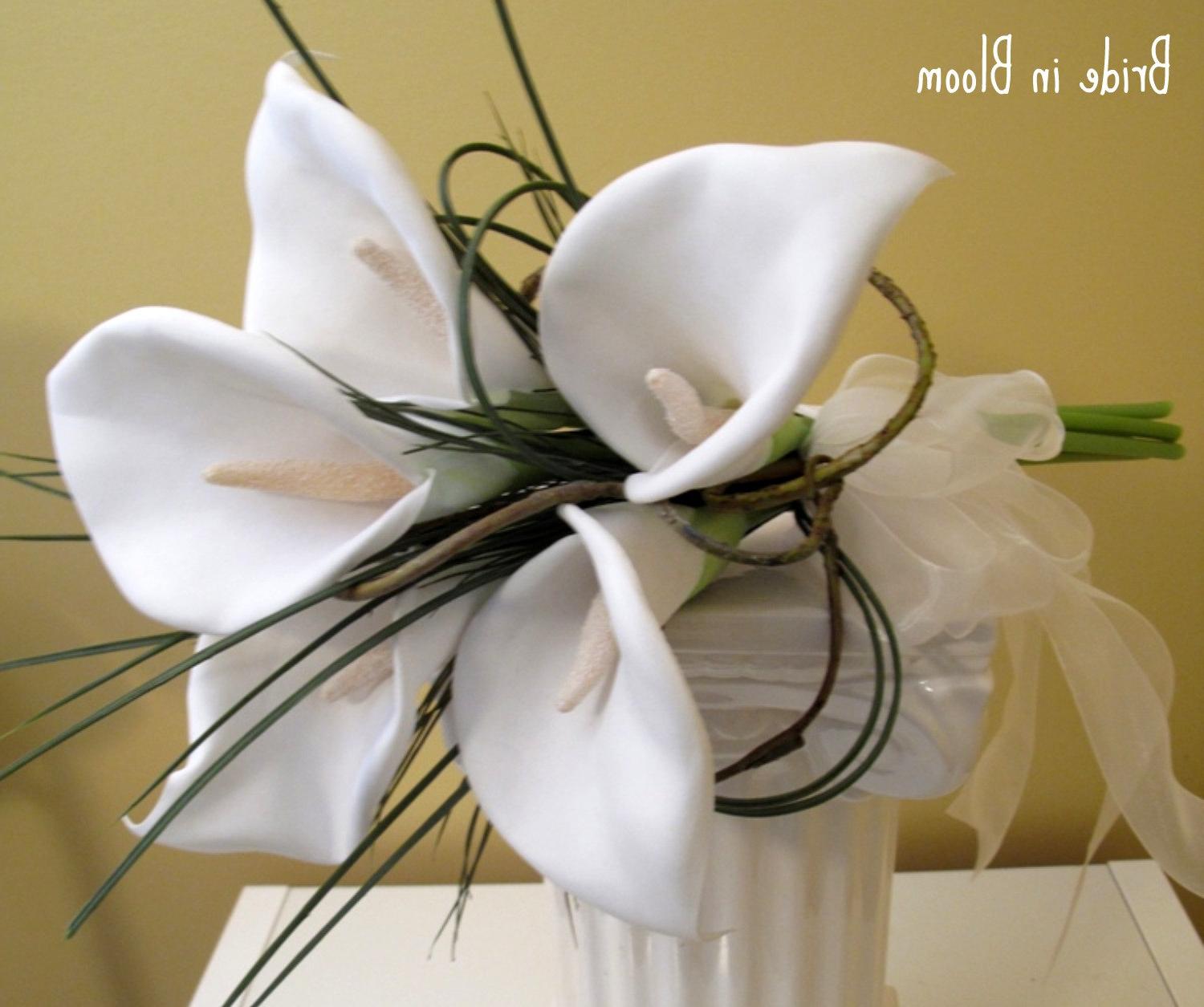 White calla lily bridal