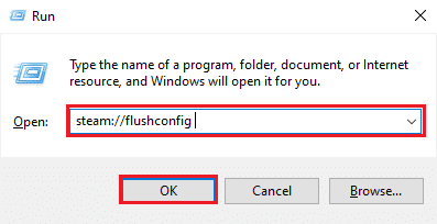대화 상자에 steam://flushconfig를 입력하고 Enter를 누르십시오 |  Steam 스토어가 로드되지 않는 문제를 해결하는 방법