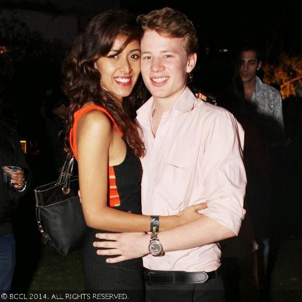 Jovita and Wouter during Bangalore Fashion Week party. 