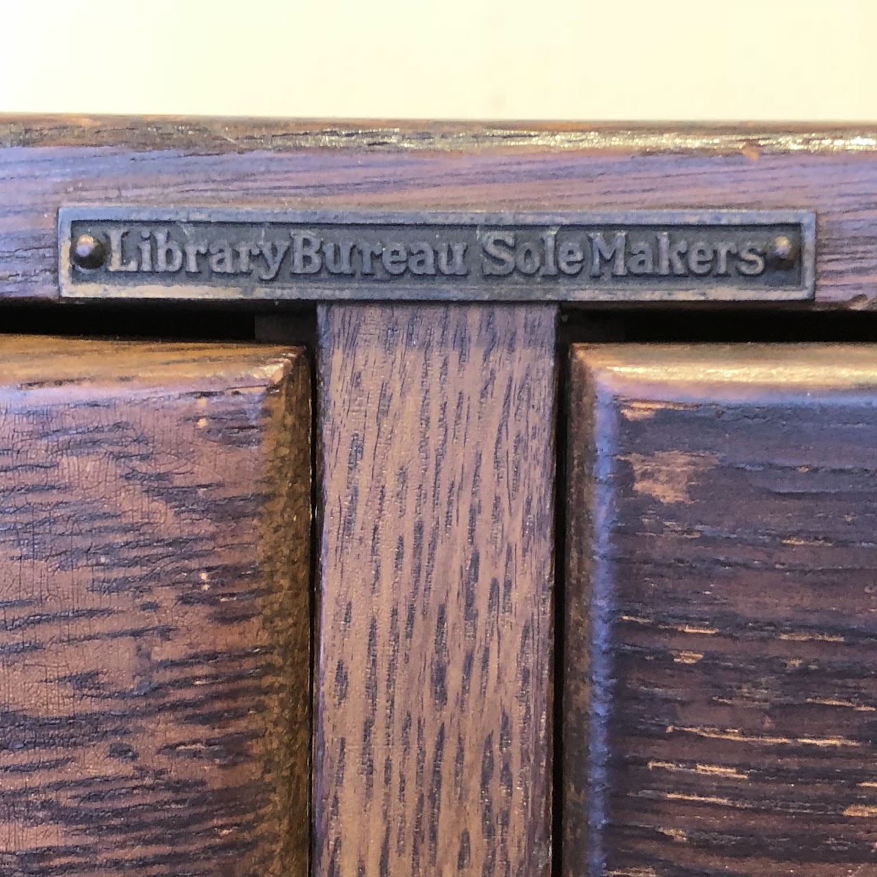 Two Drawer Oak Library Bureau Cabinet