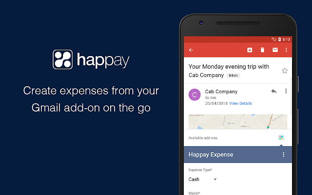 Screenshot of Happay for Gmail