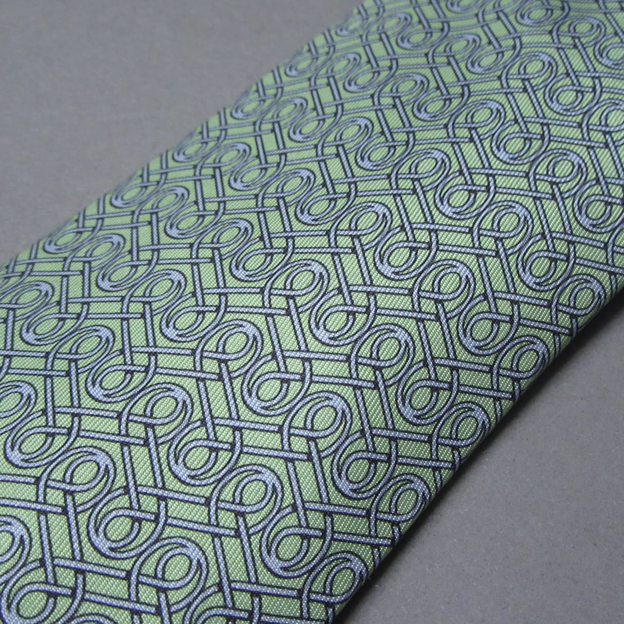 Hermès Green and Blue Tie