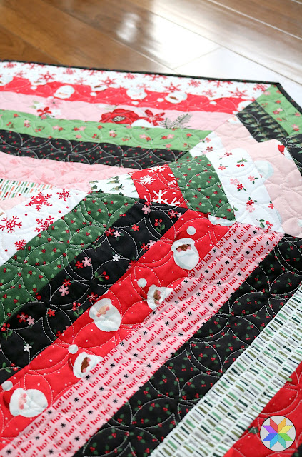 Holly Jolly Tree Skirt pattern by Andy of A Bright Corner - includes three sizes of tree skirt and two fabric options