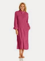 <br />Casual Moments Women's Textured Fleece Zip-Up Robe