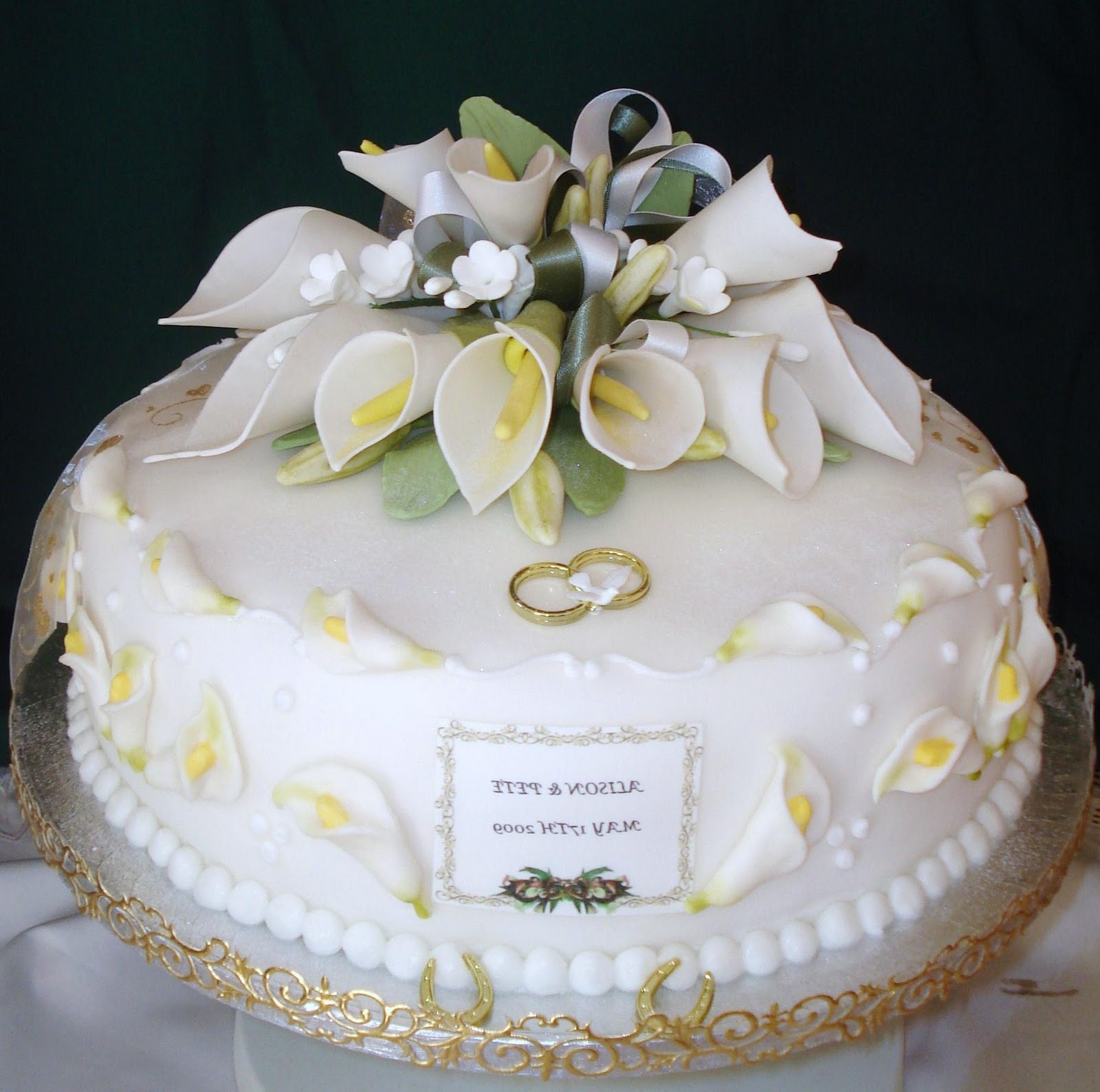 Calla Lily Wedding cake.