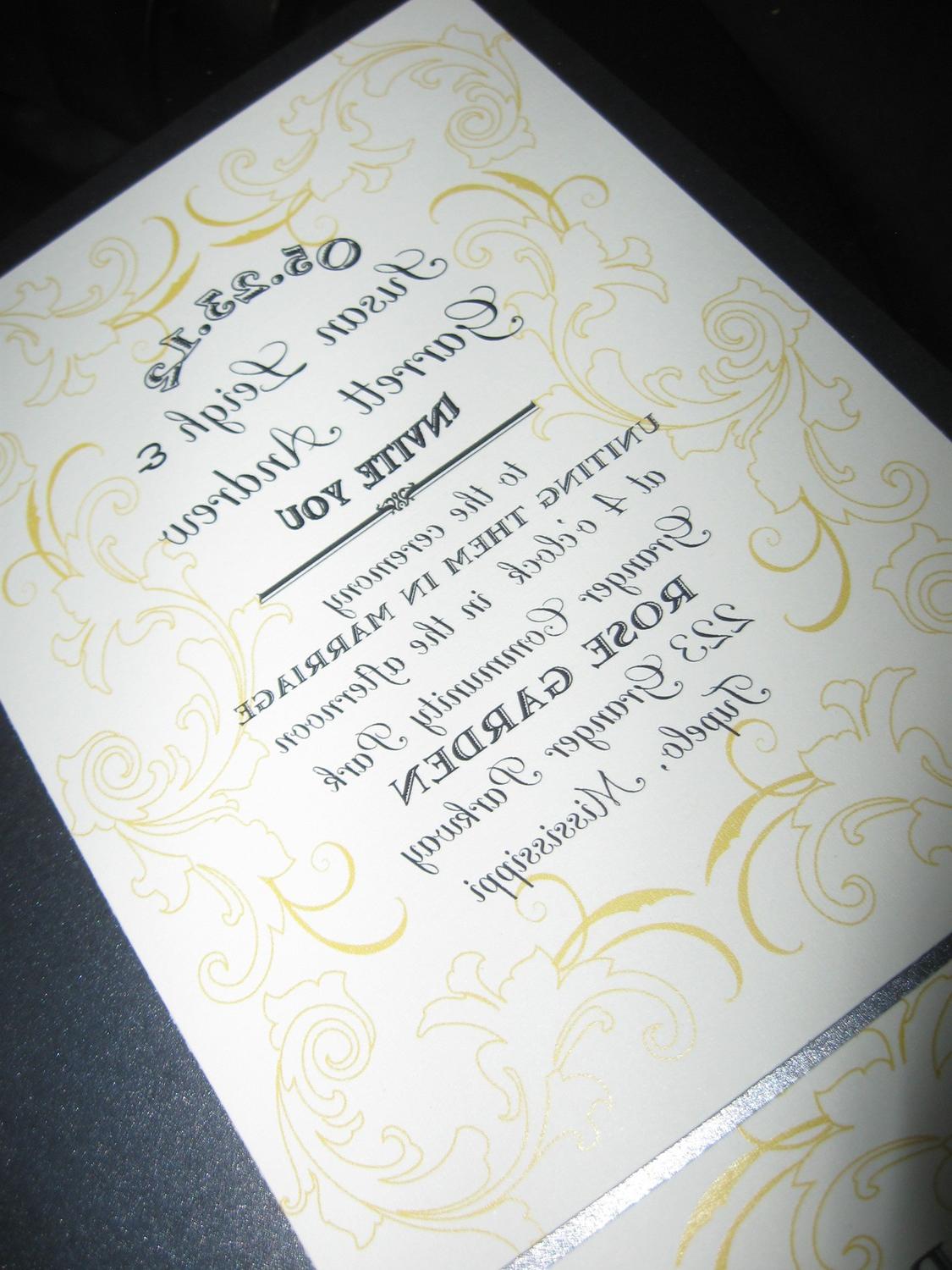 Customizable Yellow & Gray Vintage Invitation Set 2.50. From PixelsandCreme