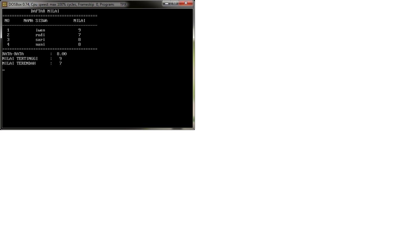 Contoh Program Pascal Array Elektronik