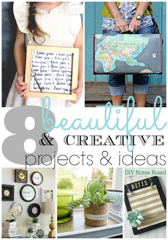 8 Beautiful & Creative Projects & Ideas at GingerSnapCrafts.com #LinkParty #Features