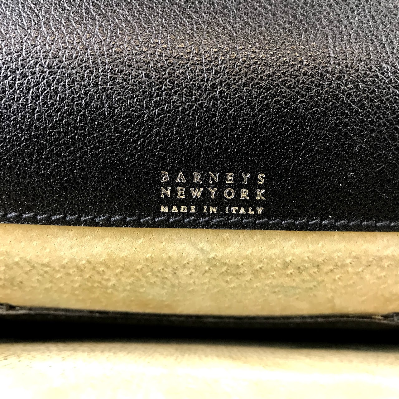 Barneys New York Black Leather Attache