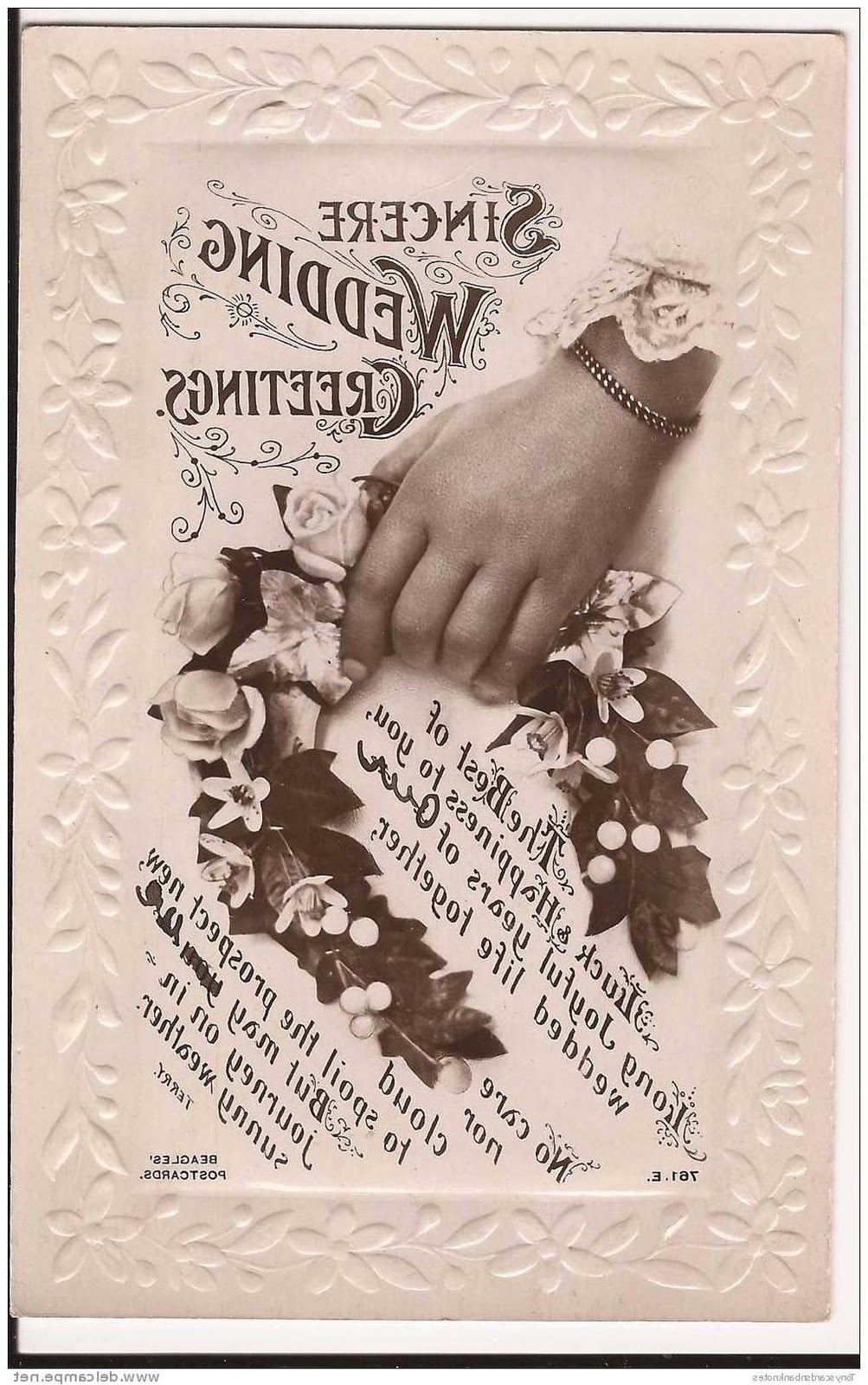 Sincere Wedding Greetings R P  1.75 GBP 