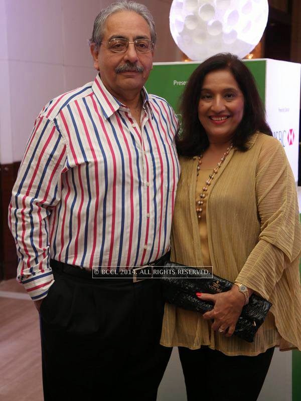 Suresh and Komal at the RNGM golf event that was held at the Mysore Hall at the ITC Gardenia, Bangalore.