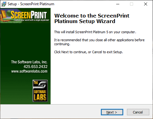 Nainstalujte program a poté spusťte program ScreenPrint Platinum |  Oprava nefunkční Print Screen ve Windows 10