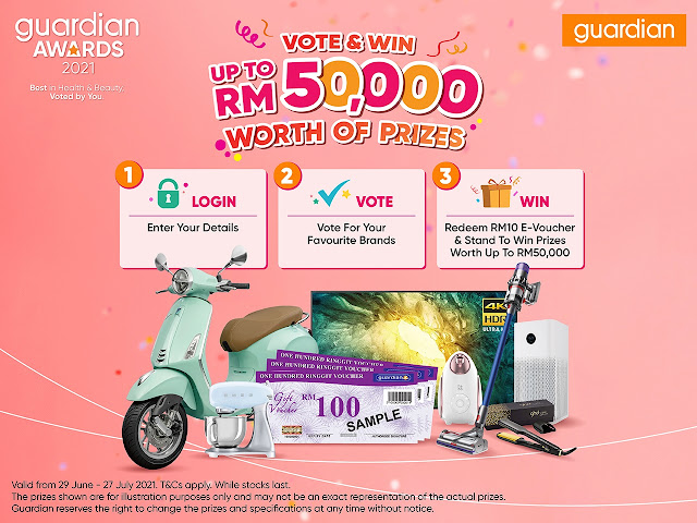 Anugerah Guardian 2021 Kembali! Jom Undi Jenama Kesihatan Dan Kecantikan Kegemaran Dan RM 50,000 Untuk Dimenangi!