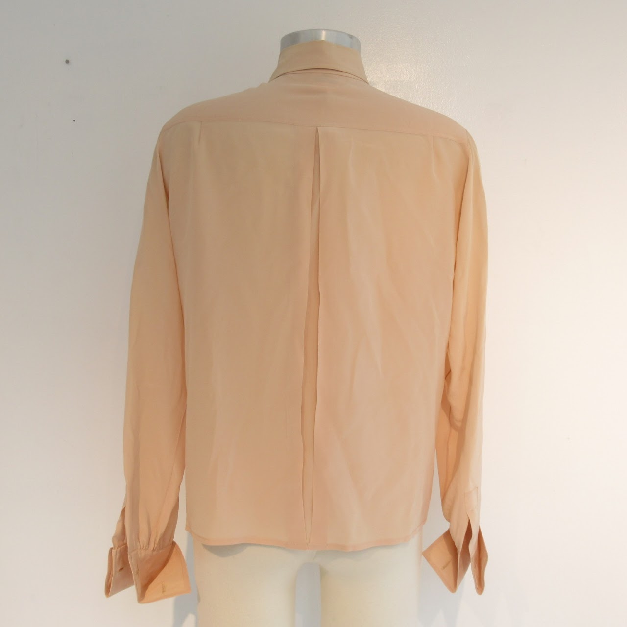 Chanel Peach Silk Blouse