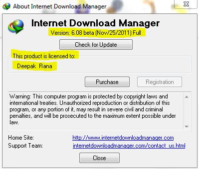 Internet Download Manager v6.08 Build 1 Beta | Full Version | 4 MB