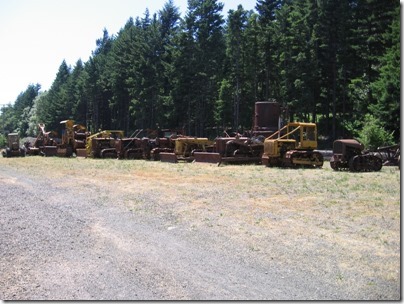 IMG_8011 Row of Old Tractors at the Columbia Gorge Interpretive Center Museum in Stevenson, Washington on July 3, 2009